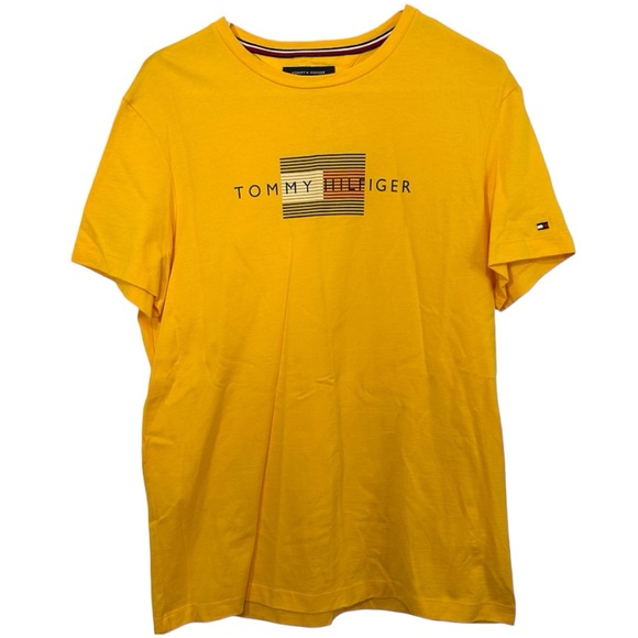 Men's Tommy Hilfiger Medium Yellow T-Shirt - Picture 2 of 6